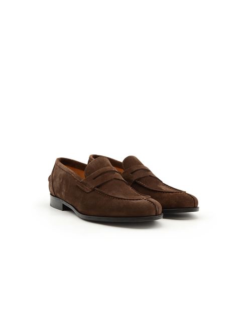 MOCASSINO IN CAMOSCIO MARRONE ZANFRINI | 1046CTDM