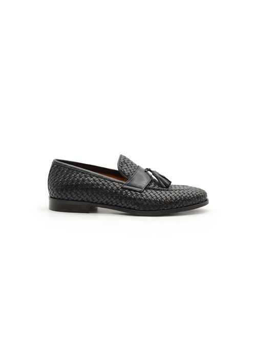 MOCASSINO INTRECCIATO E NAPPINE BLU ZANFRINI | 1054-4PIBLU