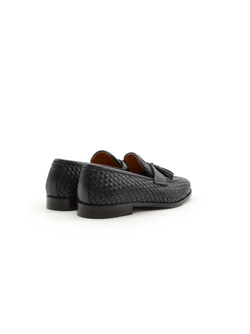 MOCASSINO INTRECCIATO E NAPPINE BLU ZANFRINI | 1054-4PIBLU