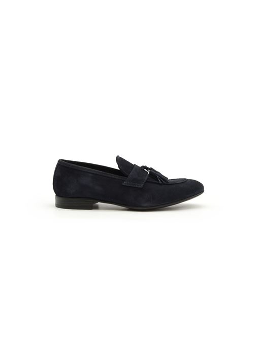 MOCASSINO CAMOSCIO E NAPPINE BLU ZANFRINI | 159CBLU