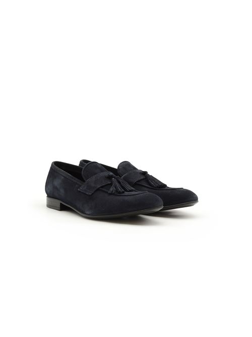 MOCASSINO CAMOSCIO E NAPPINE BLU ZANFRINI | 159CBLU