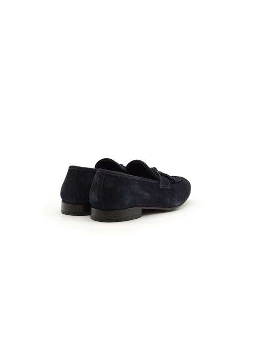 MOCASSINO CAMOSCIO E NAPPINE BLU ZANFRINI | 159CBLU