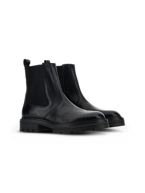 H673 CHELSEA ANKLE BOOT NERO HOGAN | HXM6730FM606LOB999