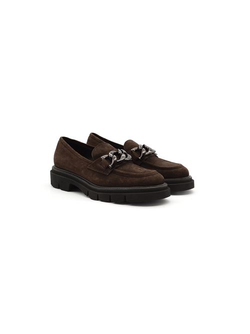 MOCASSINO CATENA MARRONE ZANFRINI | G882CTDM