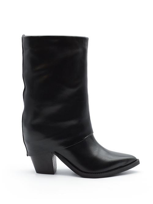 TEXANO RISVOLTO NERO ZANFRINI | MS018PBLK