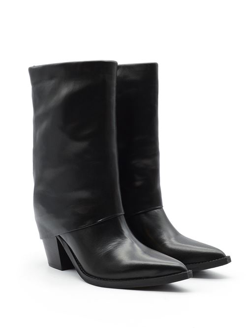 TEXANO RISVOLTO NERO ZANFRINI | MS018PBLK