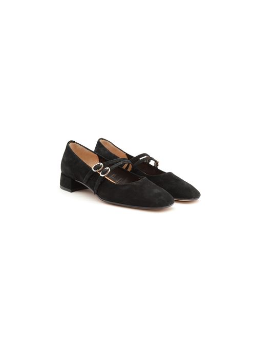 DECOLTE' DOPPIO LACCIO CAMOSCIO NERO ZANFRINI | VIACBLK