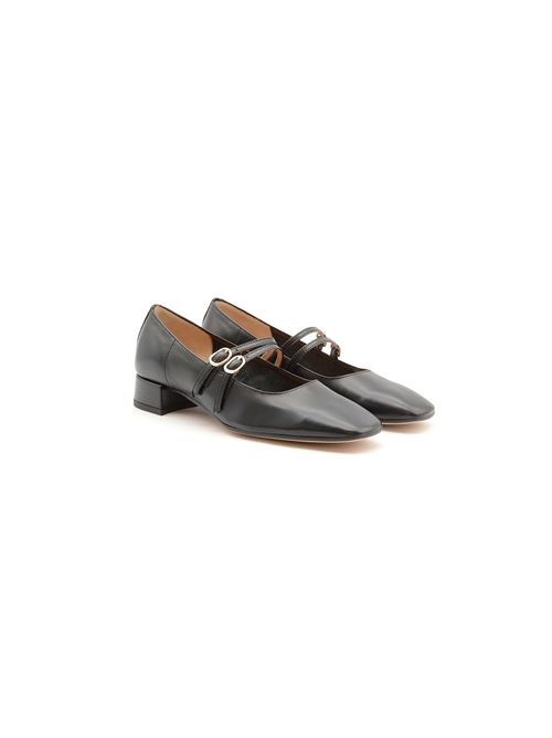 DECOLTE' DOPPIO LACCIO PELLE NERO ZANFRINI | VIAPBLK