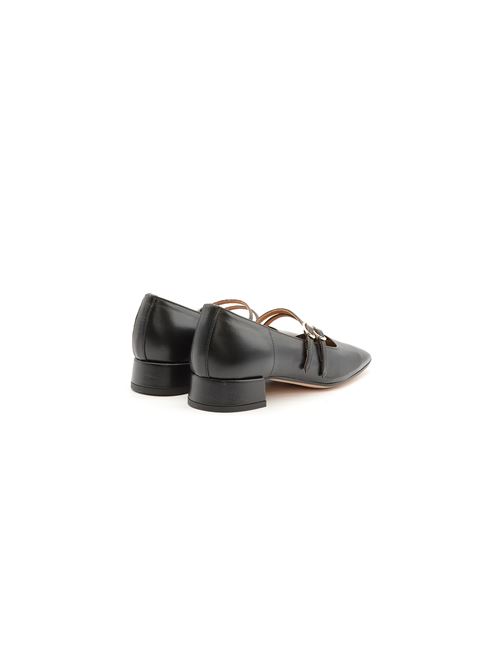 DECOLTE' DOPPIO LACCIO PELLE NERO ZANFRINI | VIAPBLK