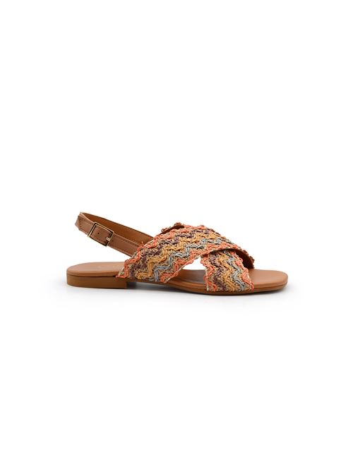 SANDALO RAFIA MULTICOLOR ZANFRINI | 1910RMULTICOLOR