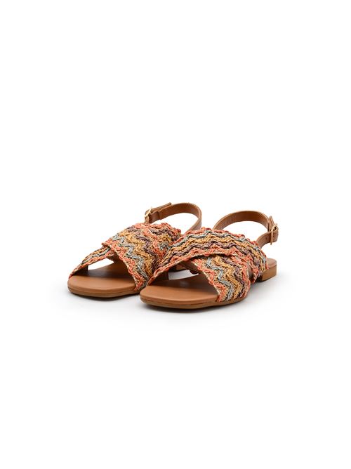 SANDALO RAFIA MULTICOLOR ZANFRINI | 1910RMULTICOLOR