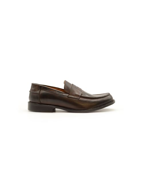 MOCASSINO CON FASCETTA ANTICATO MARRONE ZANFRINI | 361-01PTDM